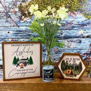 Campfire S'more Summer Soy Wax Candle Scented Rustic Candles