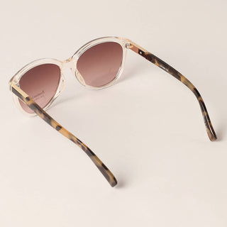 Round Tortoise Frame Sunglasses