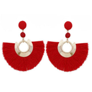 3.25" Tassel Fan Earrings