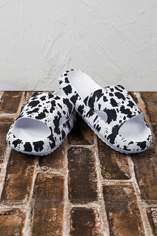 Cow Spots Printed Sandals