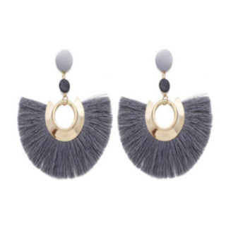 3.25" Tassel Fan Earrings