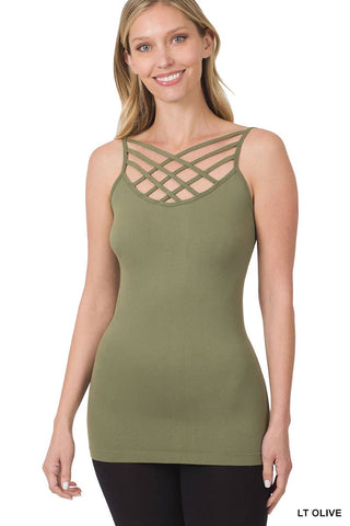 Seamless Triple Criss Cross Front Cami
