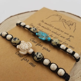 Turtle Turquoise Bracelet Set of 2