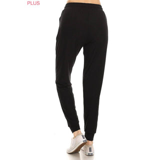 Plus Size Buttery Soft Solid Joggers with Drawstring