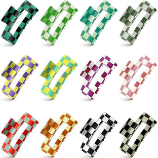3in Checkered Claw Clip