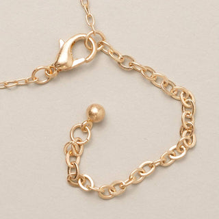 Bar Shaped Pave Metal Long Necklace