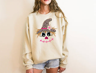Fall Scarecrow Cream Graphic Sweatshirt Tee Free Ship