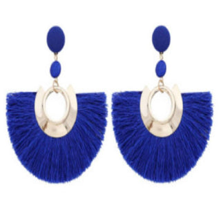 3.25" Tassel Fan Earrings