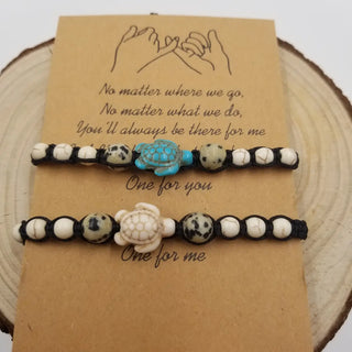 Turtle Turquoise Bracelet Set of 2