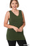 V Neck Racerback Tank Top