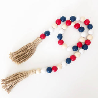 Holliday Wood Bead Garland