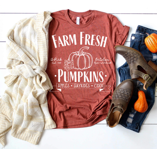 Farm Fresh Pumpkins Women's Fall Graphic Tee