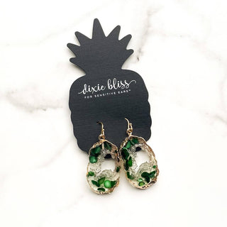 Forest Geode Dangle Earrings