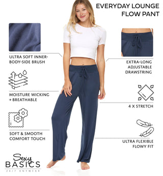 Women's Soft Flowy Harem Drawstring Lounge Pants
