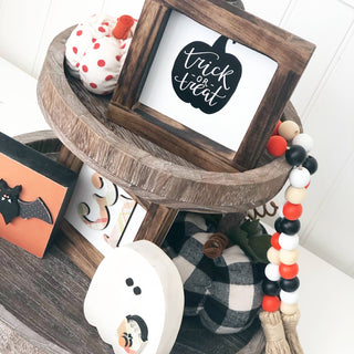 Red-Orange Polka Dot Fabric Pumpkin