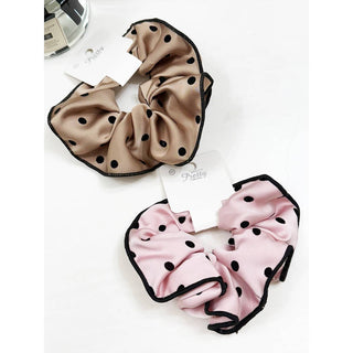 Polkadot Satin Scrunchies