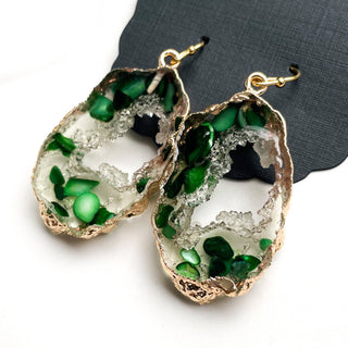 Forest Geode Dangle Earrings