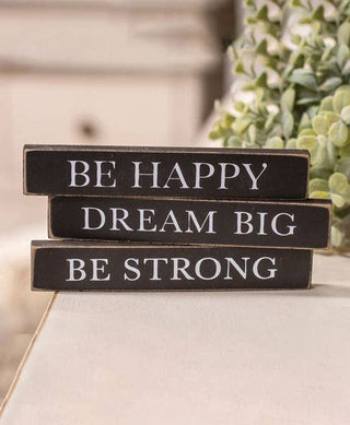 Dream Big | Be Happy | Be Strong Mini Stick Block