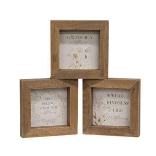 Wildflower Sayings Mini Block/Frame, 3 Assorted Styles