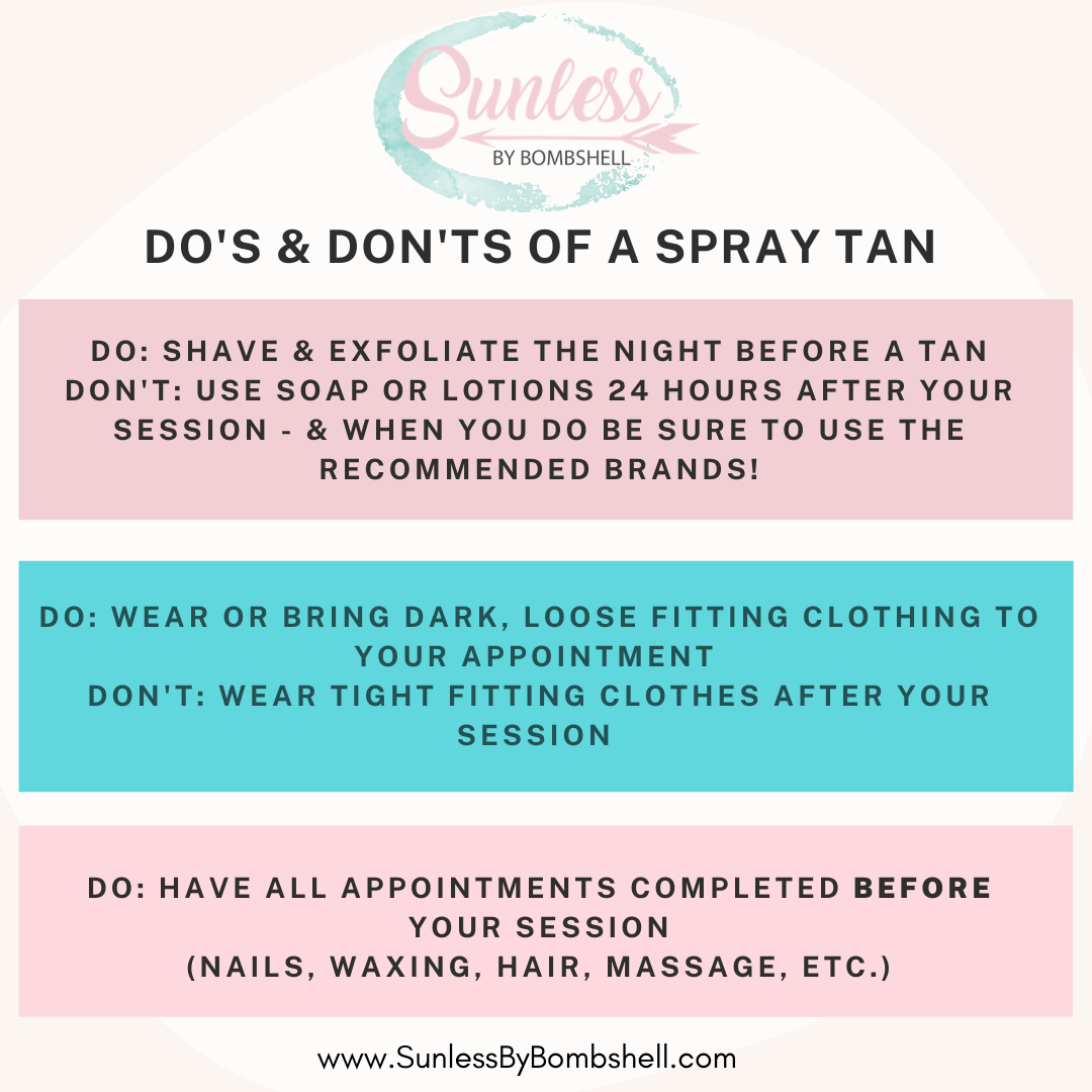 Do's and Don't of Your Spray Tan – The Local Bombshell
