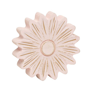 Pink Wooden Washed Daisy Head