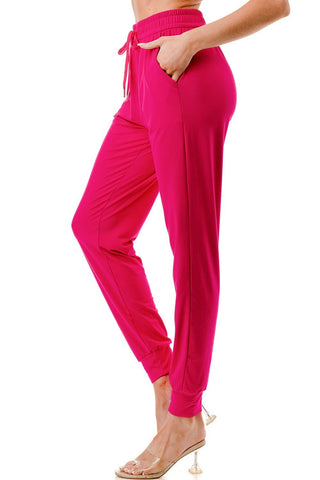 PLUS SOLID DRAWSTRING JOGGERS