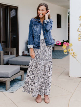 Polka Dot Maxi Skirt