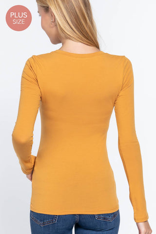 Long Sleeve Scoop Neck Top