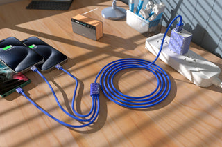 3-in-1 Cables for iPhone/iPad & Android - 6 Ft