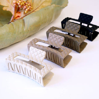 Diamond Pattern Hair Claw Clips
