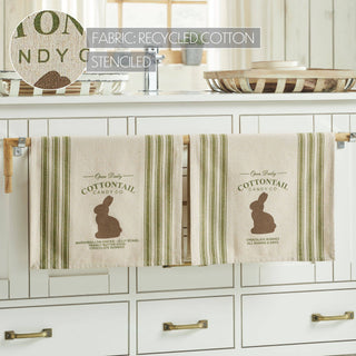Bunny Hop Cottontail Candy Co Tea Towel