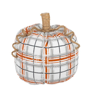 Medium Plaid Fabric Pumpkin