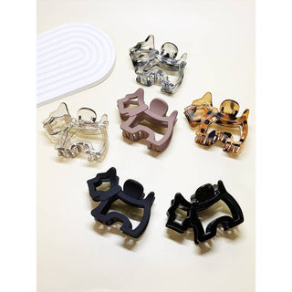 Neutral Tone Puppy Hair Claw Clip