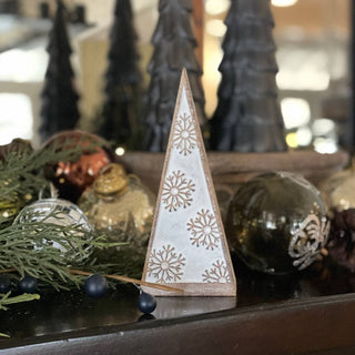 Small Carved Christmas Snowflake Tree