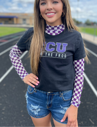 Checkered Mesh Top