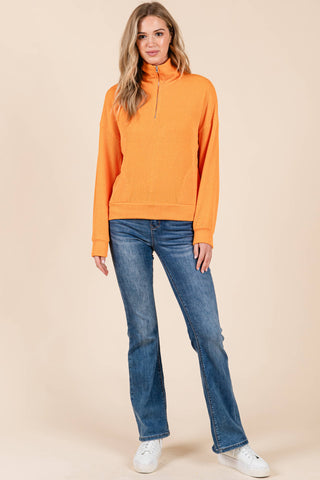RIBBED PULLOVER TOP