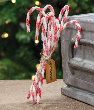 Sparkle Chenille Candy Canes