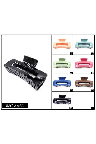 Solid Plastic Rectangle Hair Claw Clip