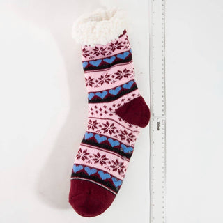 Snow Hearts Christmas Socks