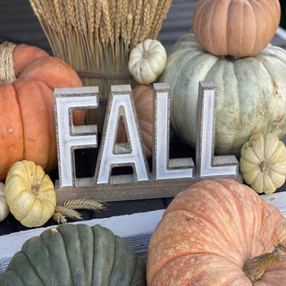 Wooden Carved FALL on Base