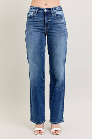 Dark Wash 90's Straight Leg