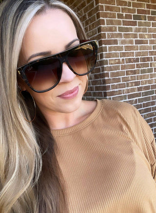 Hair Friendly Sunglasses - Ember/Brown Cheetah