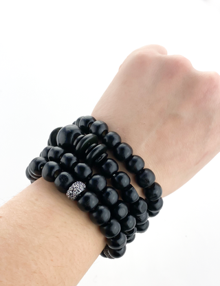 Onyx Boho Beaded Bracelets