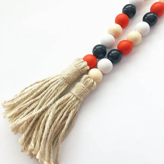 Holliday Wood Bead Garland