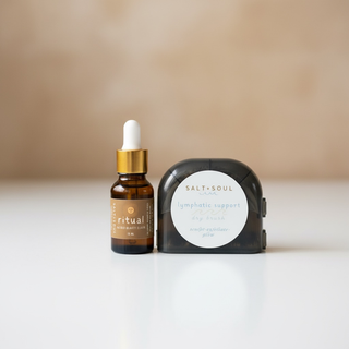 Lymphatic drainage face brush + fountain of youth serum set