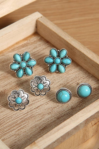 Western Turquoise Stud Earrings