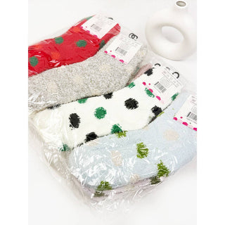 Polka Dot Fuzzy Socks