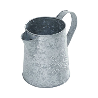 Galvanized Metal Vintage Garden Bird Decorative Pitcher 6.75x8.75x5.5