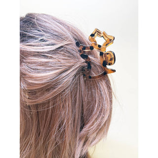 Neutral Tone Puppy Hair Claw Clip