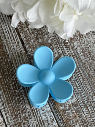 Flower Power Claw Clip - Blue
